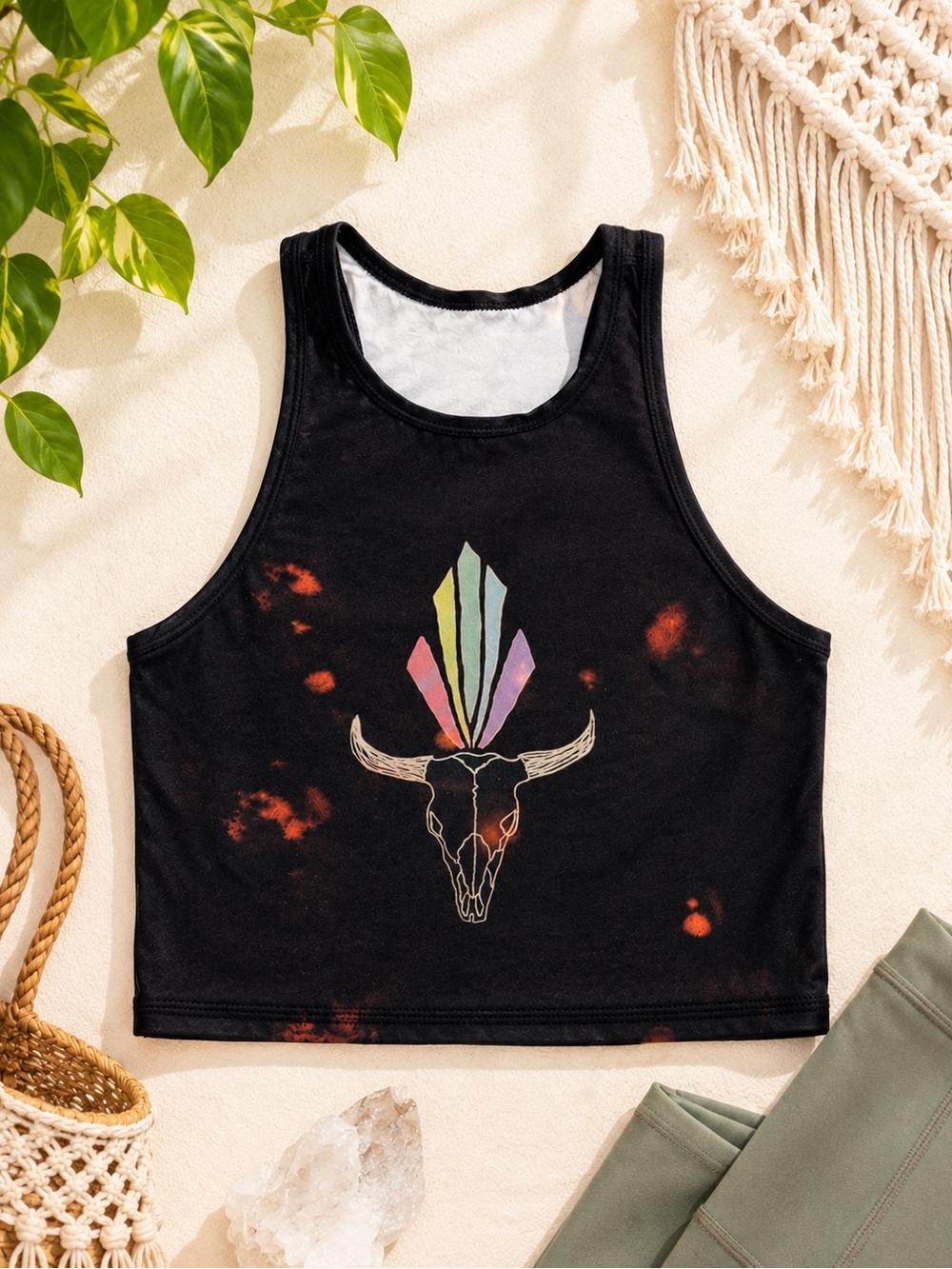 Teeki Buffalo Princess Bleached Crop Tank XS/S